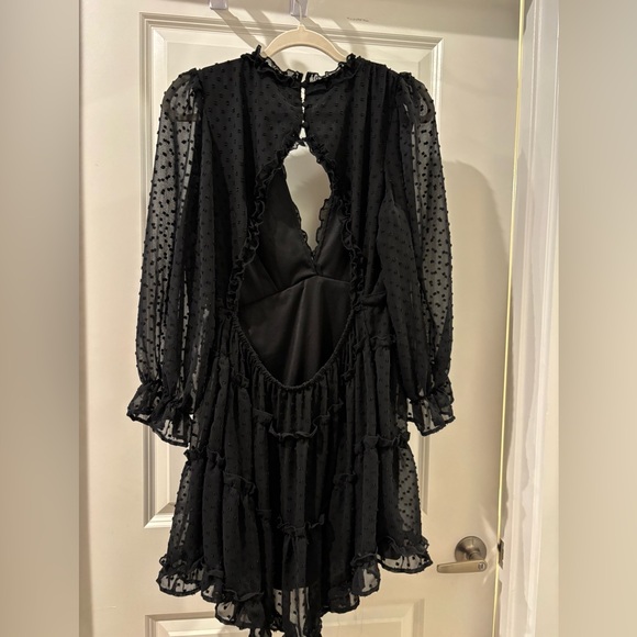 Black Ruffled Dress - Picture 2 of 4